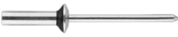 1/8" X .360 (.063-.125 GRIP) STAINLESS CLOSED BR PLASTISOL, ROHS COMPLIANT
